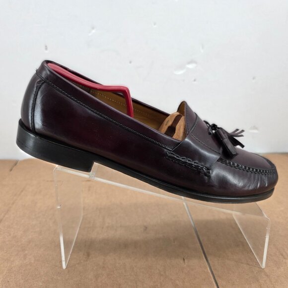 Cole Haan Men's Burgundy Leather Pinch Tassel Loafer Slip-On Shoe Size 12D 03507 - Picture 1 of 9
